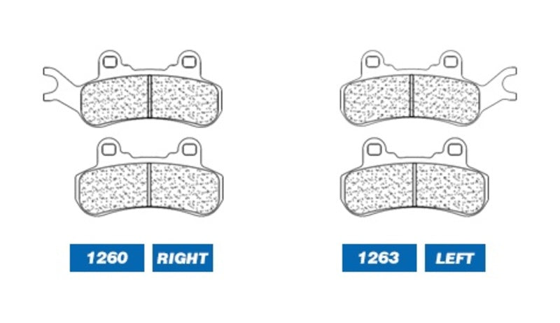 CL BRAKES ATV Sintered Metal Brake pads - 1260ATV1 1260ATV1