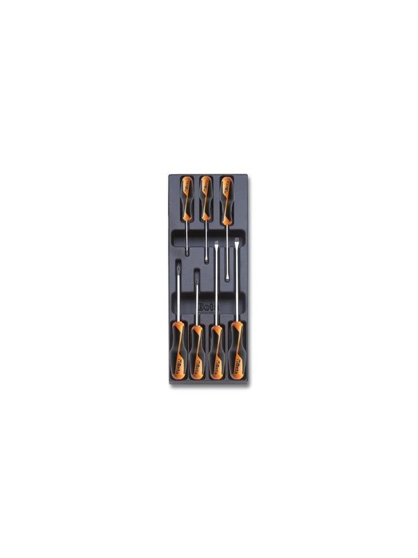 BETA Hard Thermoformed Tray with Slotted + Crosshead Screwdrivers 024240208