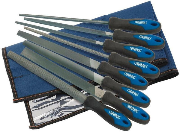 DRAPER Soft Grip Engineers File and Rasp Set 200mm 8pcs 44961.0