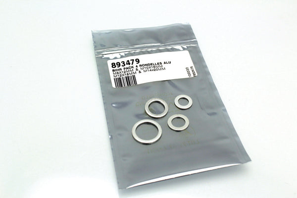 BIHR Set of 4 Oil Drain Seals Aluminium M8/M10/M12/M14P893479