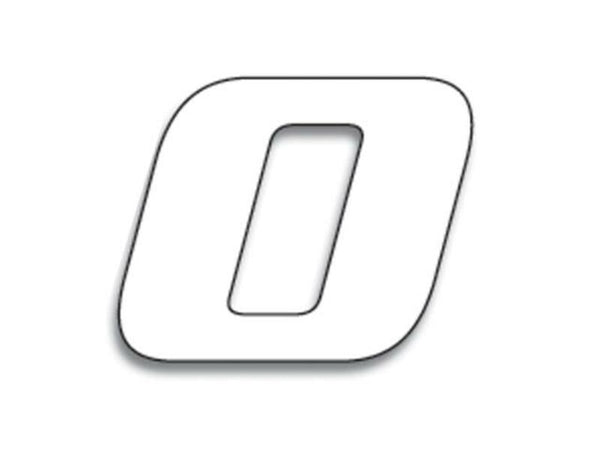 BLACKBIRD Race Number 0 20x25cm White 5049/10/0