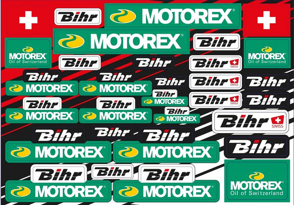 BLACKBIRD Motorex & Bihr Sticker Sheet SSHEET_MOTOREX