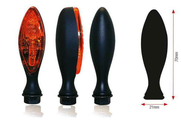 BIHR Elise Blinkers – Svart Metall Universal | 02-130BKE