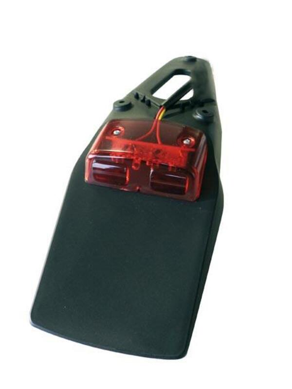 BIHR Rear Fender Extension Black w/ LED lightST-6199