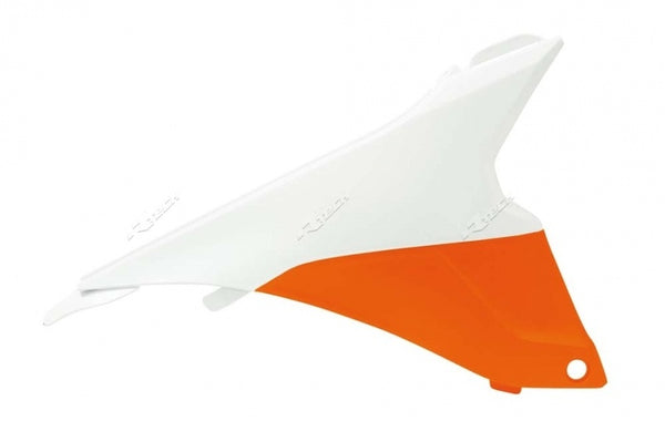 RACETECH Air box Covers Orange/White KTM R-FIKTMBNARDX14