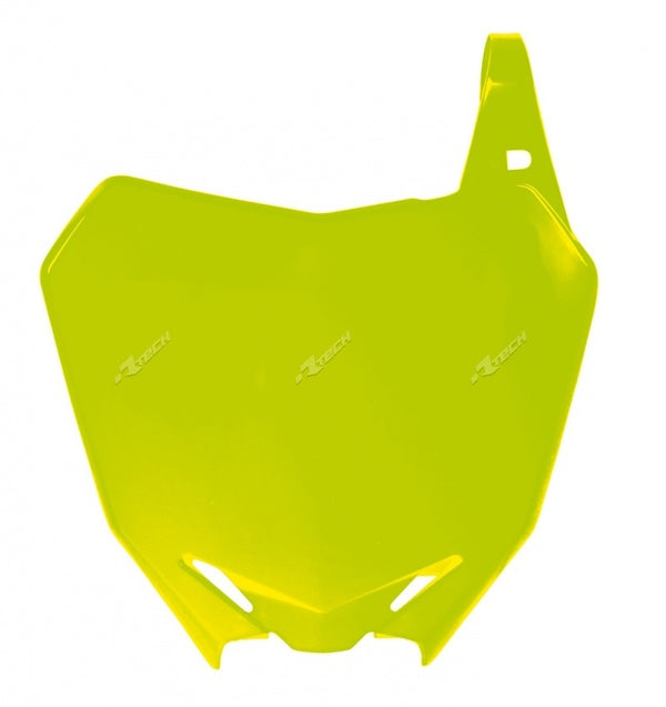 RACETECH Front Number Plate Neon Yellow Suzuki RM-Z250/450 R-TBRMZGF0008