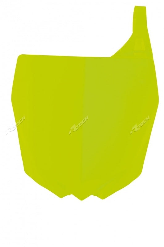RACETECH Front Number Plate Neon Yellow Yamaha YZ125/250/250F/450F R-TBYZFGF0010
