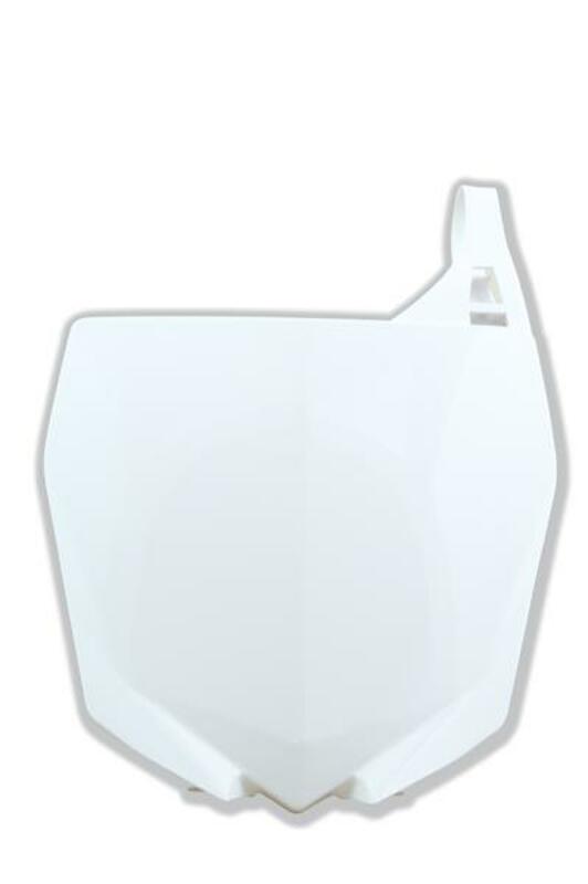 RACETECH Front Number Plate Husqvarna White Yamaha R-TBYZFBN0010