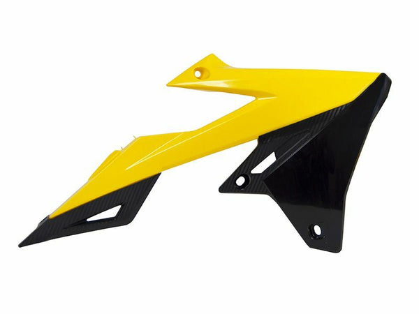 Racetech Radiator Covers Yellow/Black Suzuki RM-Z450 R-CVRMZGINR18