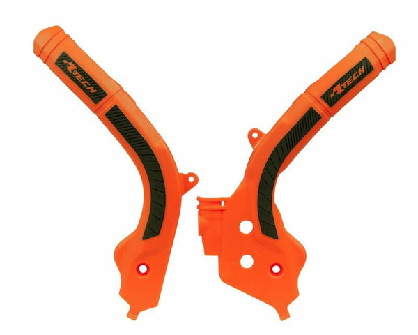 RACETECH Bi-material Frame Guard Orange/Black R-PRTKTMARNR1