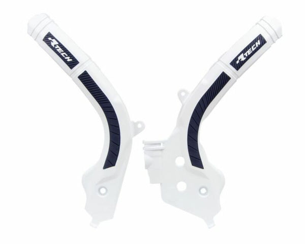 RACETECH Bi-material Frame Guard White/Black R-PRTKTMBNNR1