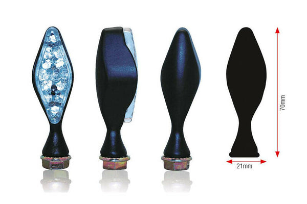 BIHR Losange LED Blinkers – Svart Universal | 014-2