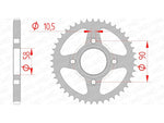 AFAM Steel Standard Rear Sprocket 10223 - 428