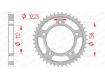 AFAM Steel Standard Rear Sprocket 10508 - 530