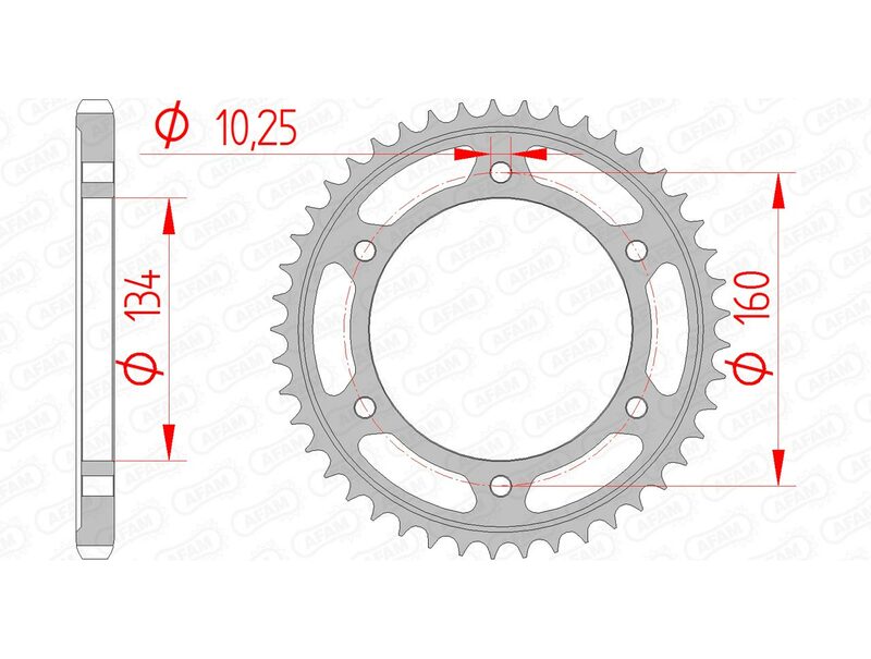 AFAM Steel Standard Rear Sprocket 10617 - 525