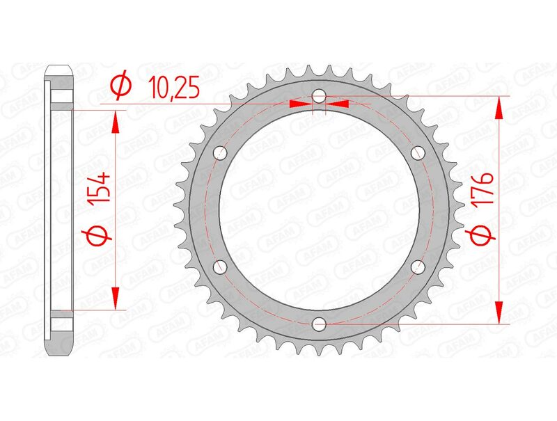 AFAM Steel Standard Rear Sprocket 10619 - 530