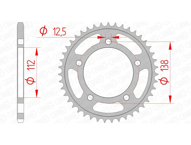 AFAM Steel Standard Rear Sprocket 10627 - 520