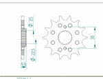 AFAM Steel Standard Front Sprocket 166400 - 520