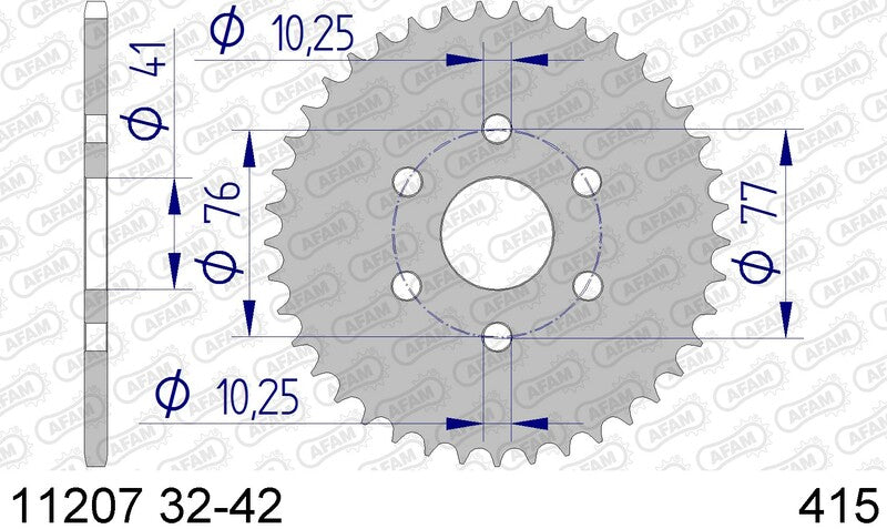 AFAM Aluminium Ultra-Light Bakdrev 11207 - 415