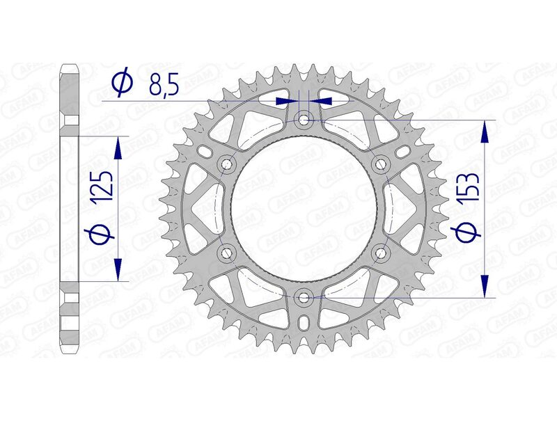 AFAM ALUMINUM ULTRA -LIGHT REAR SPROPET 11212 - 520