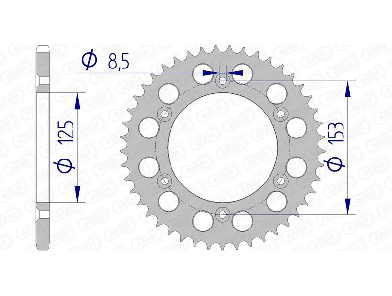 AFAM Aluminium Ultra-Light Rear Sprocket 11212 - 520