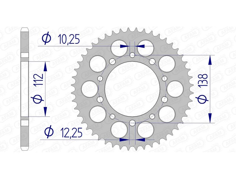 AFAM Aluminium Ultra-Light Rear Sprocket 11509 - 520