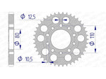 AFAM Aluminium Ultra-Light Rear Sprocket 11605 - 530