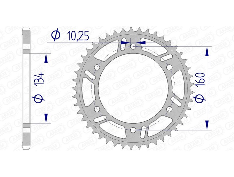 AFAM Aluminium Ultra-Light Rear Sprocket 11618 - 520