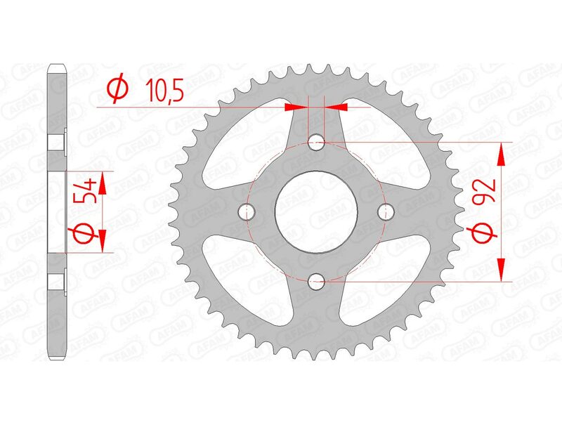 AFAM Steel Standard Rear Sprocket 12113 - 420