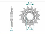 AFAM Steel Standard Front Sprocket 166800 - 525