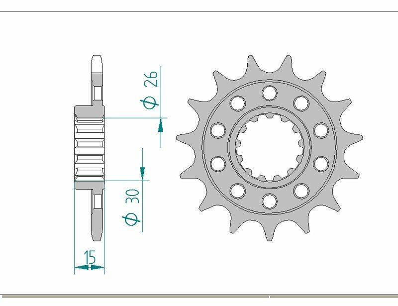 AFAM Steel Standard Front Sprocket 166801 - 520