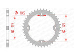 AFAM Steel Standard Rear Sprocket 12407 - 520