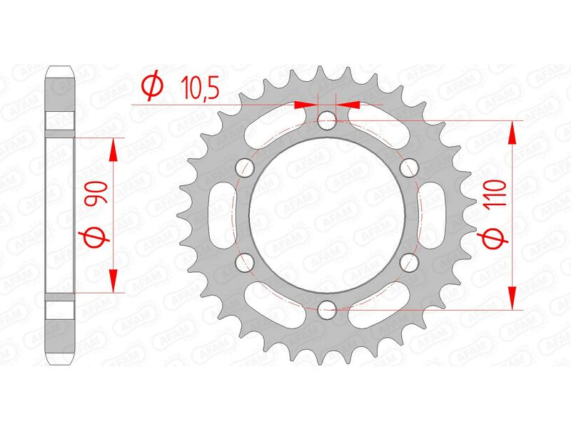 AFAM Steel Standard Rear Sprocket 12600 - 530