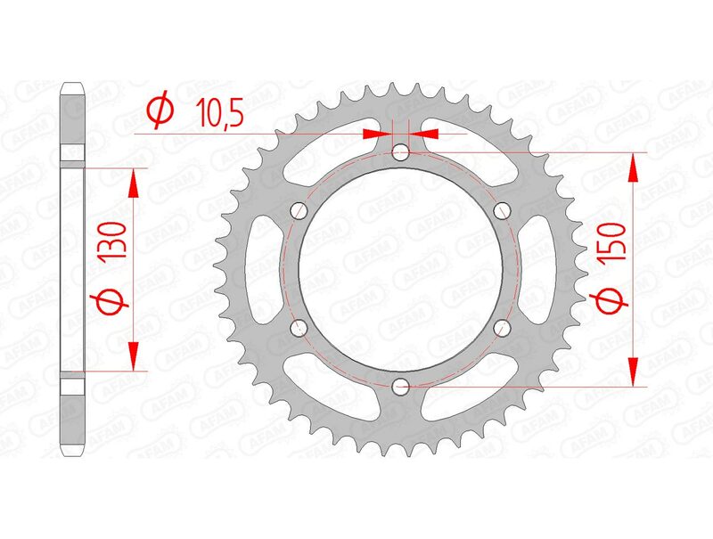 AFAM Steel Standard Rear Sprocket 12604 - 520