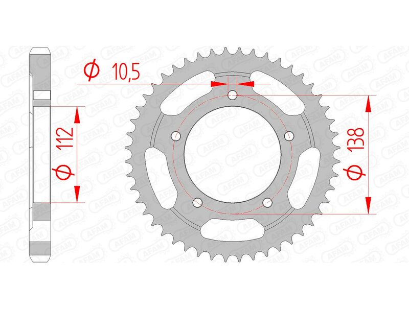 AFAM Steel Standard Rear Sprocket 12607 - 530