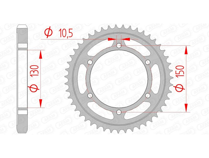 Afam Steel Standard Back Sprock 12801 - 530