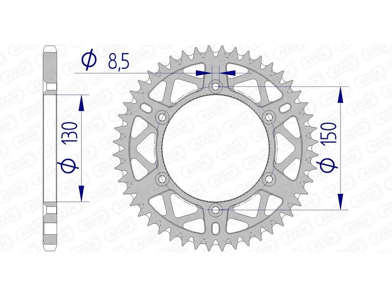 AFAM Aluminium Ultra-Light Self-Cleaning Rear Sprocket 13323 - 520