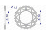 AFAM Aluminium Rear Sprocket 13323 - 520