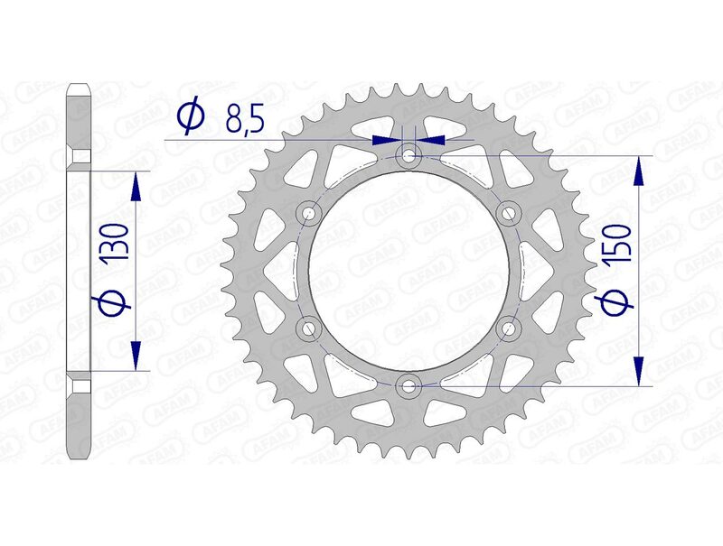 AFAM aluminum rear spoken 13323 - 520