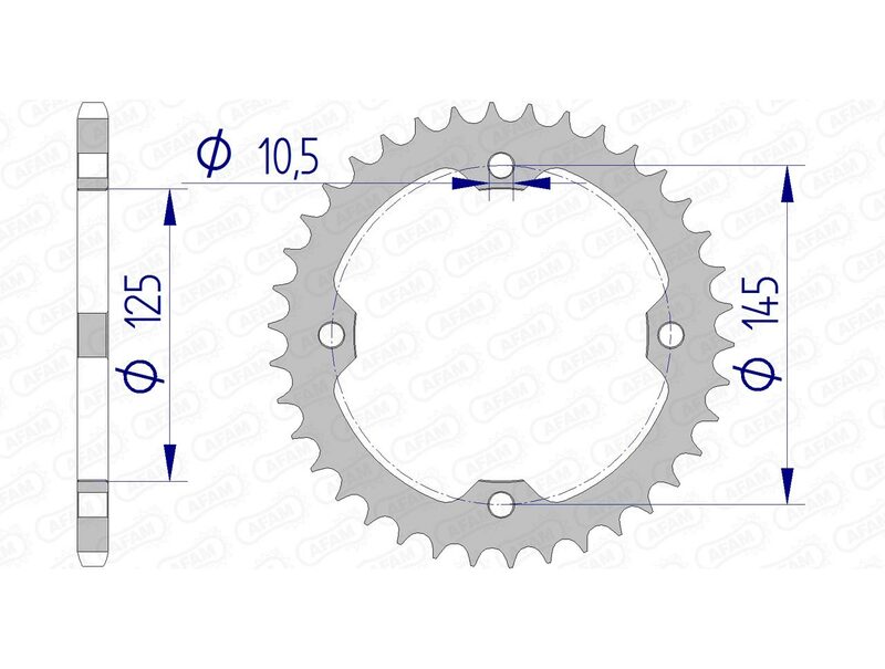 AFAM Aluminium Rear Sprocket 13407 - 520