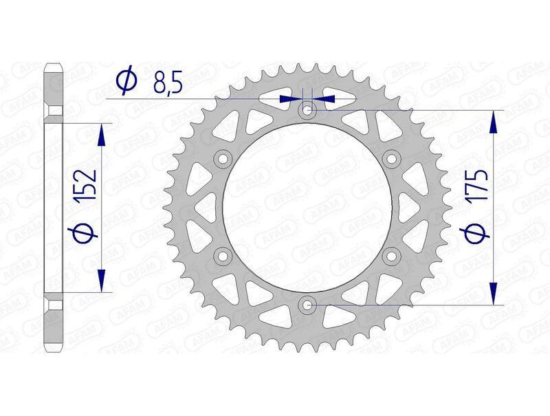 AFAM Aluminium Bakdrev 13508 - 520