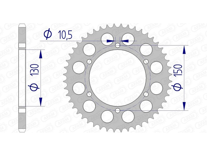 AFAM Aluminium Rear Sprocket 13604 - 520