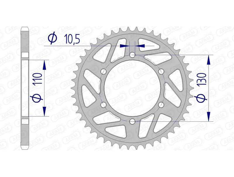 AFAM Aluminium Rear Sprocket 13814 - 520