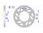 AFAM Aluminium Rear Sprocket 13814 - 520