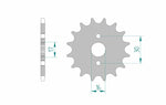 AFAM Steel Self-Cleaning Front Sprocket 20105 - 520