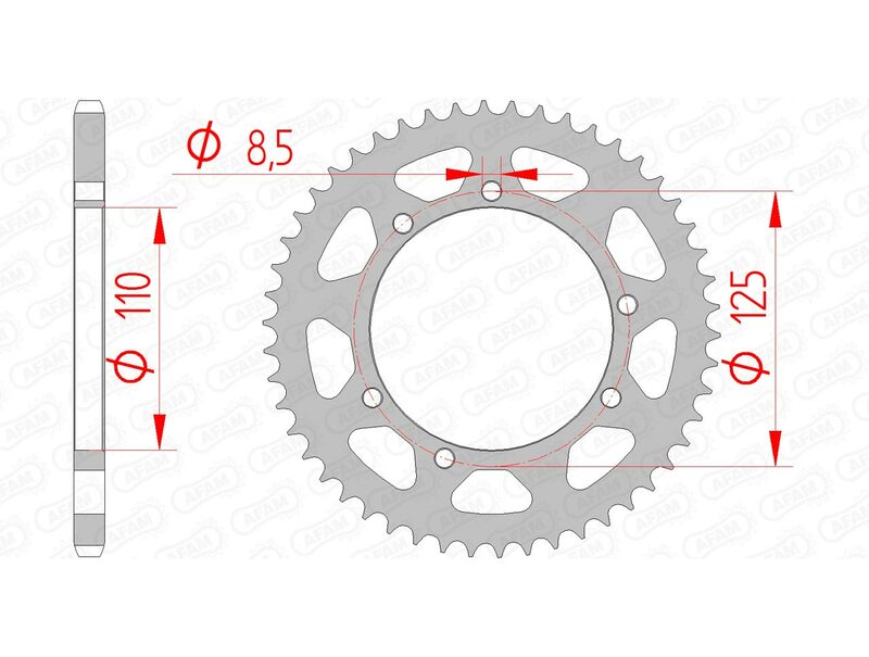 AFAM Steel Standard Rear Sprocket 14109 - 420