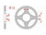 AFAM Steel Standard Rear Sprocket 14201 - 428