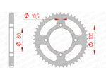 AFAM Steel Standard Rear Sprocket 14213 - 428