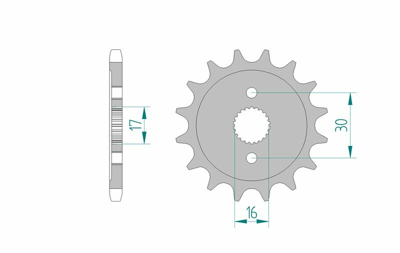 AFAM Steel Standard Front Sprock 20108 - 428