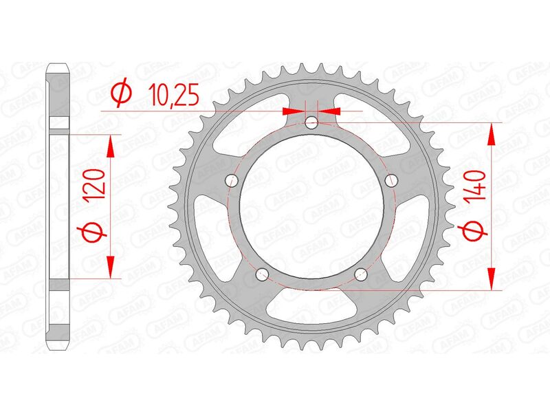 AFAM Steel Standard Rear Sprocket 14604 - 525